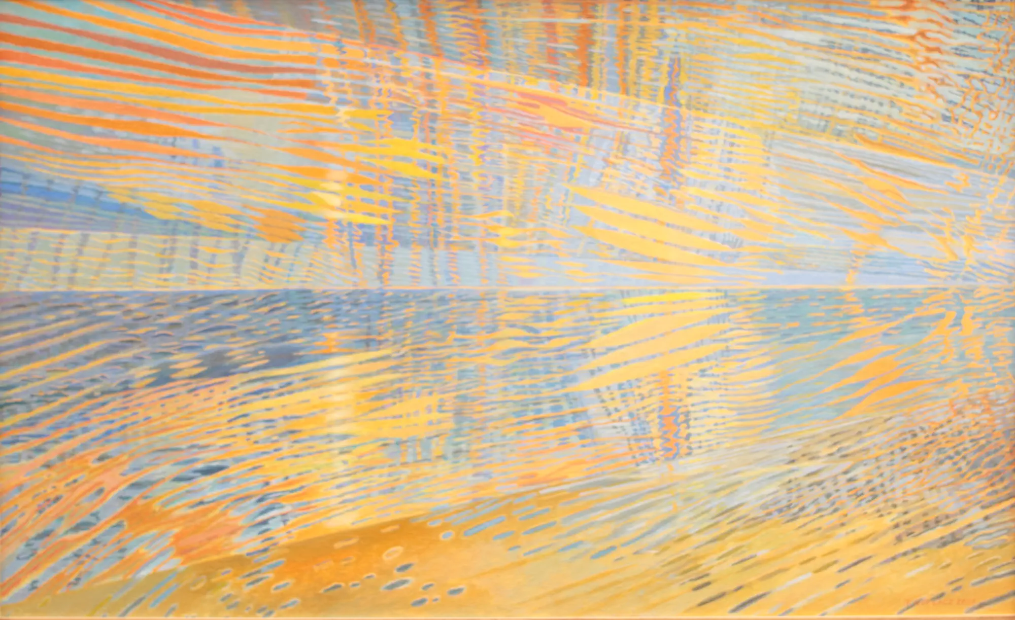 "ODBICIE IV" 102x63cm, olej na płótnie